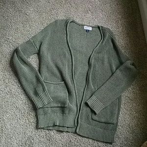 Women's Olive Green Cardigan
